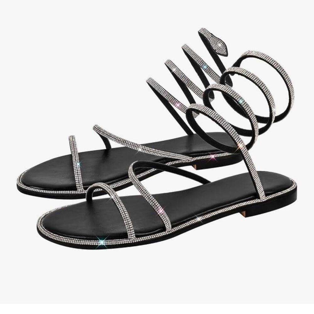 Elegant Black Strappy Sandals